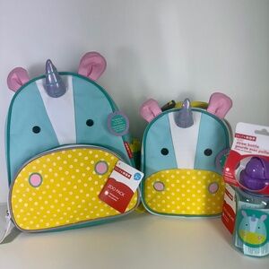 Skip Hop Zoo Unicorn 3-Piece Set – Backpack, Lunch Bag & Straw Bottle – NEW!